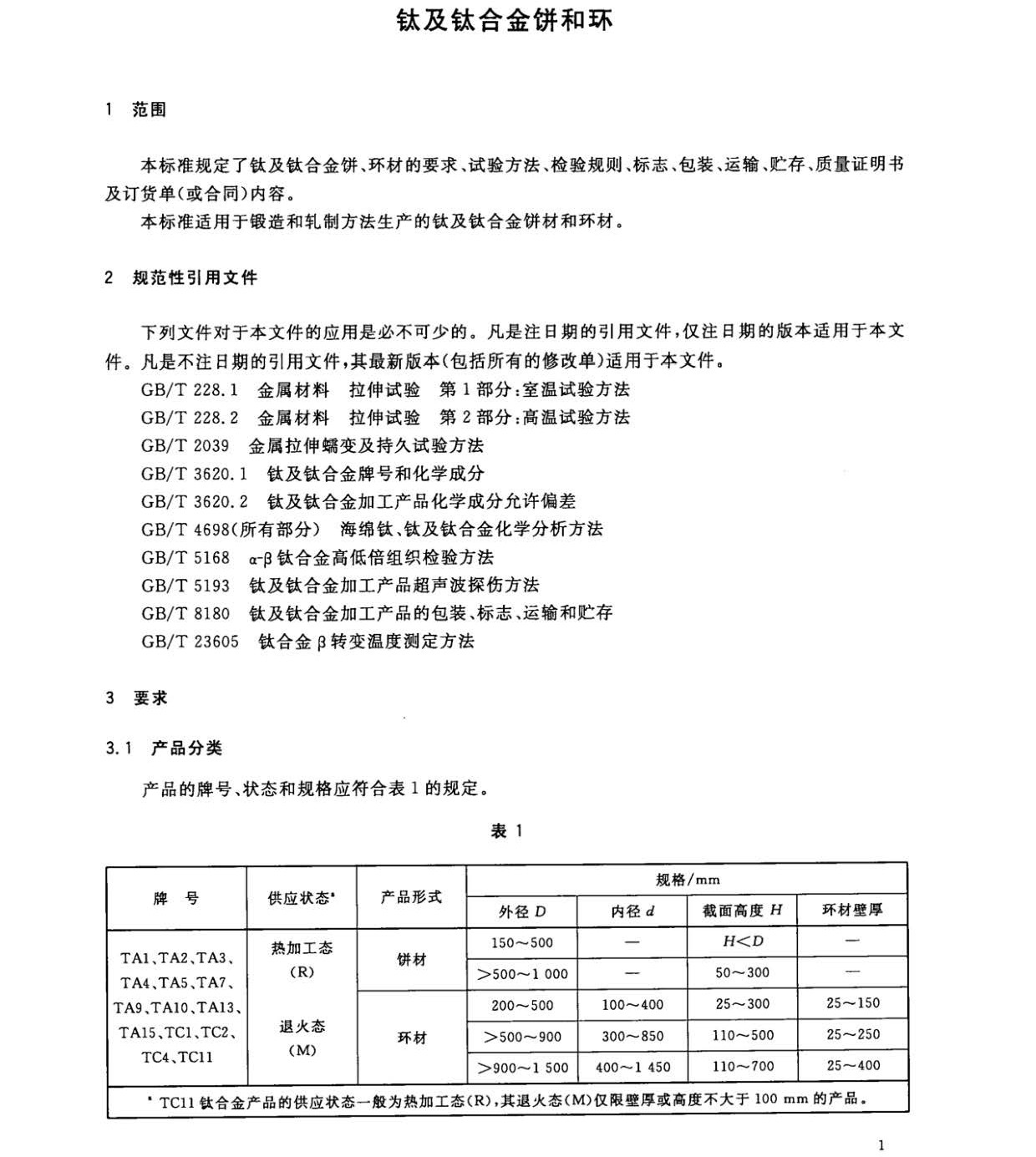 鈦及鈦合金餅和環(huán)國家標(biāo)準(zhǔn) GB/T 16598-2013